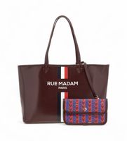 rue madam paris para mujer 1513 bolso shopping granate osfa casual poliuretano