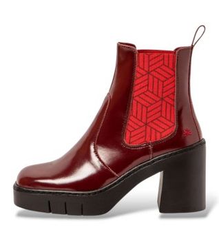 Art para mujer. 119831167003_008 Botines de Piel 1983 Berna burdeos (39), Rojo, 8 a 10cm, Ninguno, Casual, Fiesta