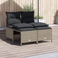 set de sofas de jardin 4 uds  mueble jardin mesa y sillas y cojines ratan sintetico gris cfw99618