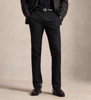 Polo Ralph Lauren para hombre. 710B23868001 Pantalón chino Greenwich Slim Fit negro (34/32), Casual, Algodón