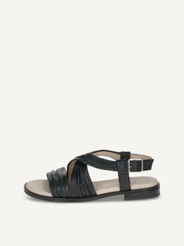 CAPRICE Sandal, black, made of Leather with Block heel, Size 36