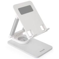 soporte tooq hermes luna blanco para movil o tablet hasta 129 plegable y ajustable