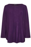 yours jersey violeta suave con manga murcielago mujer curvy y tallas grandes yours