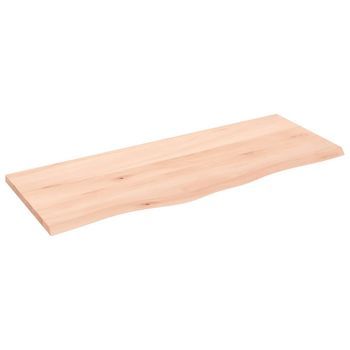 Tablero De Mesa | Tablero Escritorio Madera Maciza De Roble Sin Tratar 100x40x2 Cm