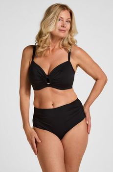 Hunkemöller Braguita de Bikini de Talle Alto Moldeadora Luxe Negro