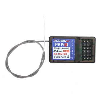 Receptor RC DUMBORC P6F(G) 2.4GHz 6CH con soporte para giroscopio para transmisor de radio X4 X5 X6 X6PM