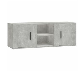 Mueble tv - mesa de tv madera contrachapada gris hormigón 100x31,5x35 cm