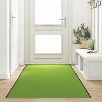 vidaxl felpudo verde y negro 120 x 400 cm 100 poliamida