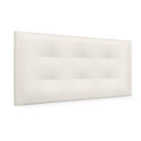 cabecero de polipiel capitone 95x60cm camas 90 - blanco hueso