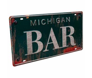Placa de metal verde 22x42x1