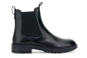 botines de piel con elástico black