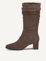 caprice bootie brown made of textiles with block heel size 36