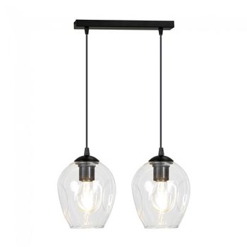 Regleta de techo domos transparente (2 luces)
