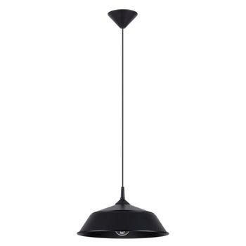 Lámpara de techo negro acero alt. 74