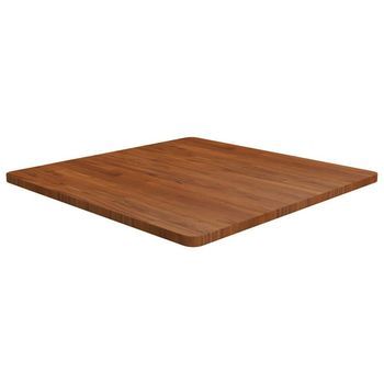Tablero De Mesa Cuadrada Madera Roble Marrón Oscuro 80x80x2,5cm Vidaxl