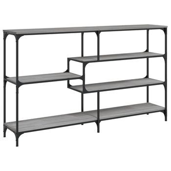 Mesa Consola Madera Contrachapada Gris Sonoma 160x32x95 Cm Vidaxl