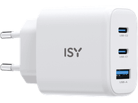 cargador movil - isy iwc 4145 universal 45w 1x usb-a 2x usb-c blanco