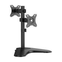 aisens soporte de mesa eco inclinable y rotable para 2 monitorespos 8kg de 17-32 negro