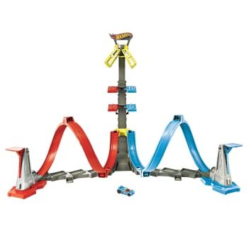 Hot Wheels Action Desafío de Altura Pista de coches de juguete para 2 jugadores