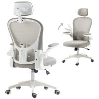 silla de oficina ergonomica welltin gris con soporte lumbar 4d