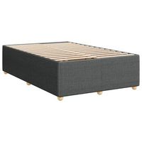 cama equipada con un colchon de tela gris de 120x190 cm