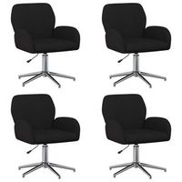 sillas de escritorio giratorias 4 uds 54 x 58 x 90 cm negro vidaxl