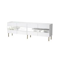 mueble tv leon blanco oro