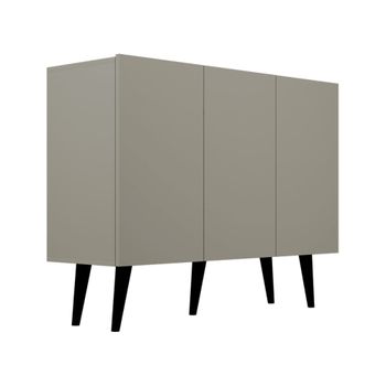 Cómoda 3 puertas paneles gris