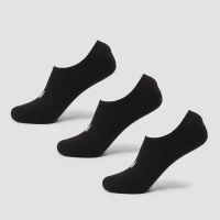mp unisex invisible socks 3 pack - black - uk 6-8