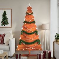 arbol navidad  decoraciones de navidad de adorno madera maciza pino marron cera 180 cm cfw675709