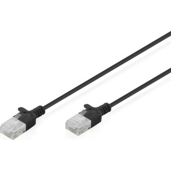 Cable de Red Digitus CAT6 U/UTP Slim Patch 0.5m Negro
