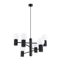 lampara de arana negro aluminio alt 230 cm