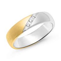 anillo de plata 925 parcialmente dorado para mujer con circonita