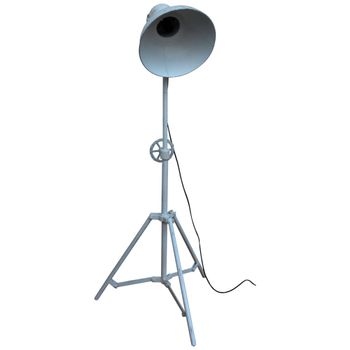 Lampara de pie de metal blanca 30x30x105