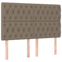 cabeceros 4 unidades tela gris taupe 72x7x7888 cm