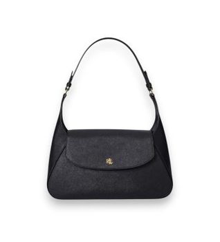 Lauren Ralph Lauren para mujer. 431969364001 Bolso de hombro Schylar mediano negro (OSFA), Casual, Piel