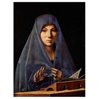 Legendarte - Cuadro Lienzo, Impresión Digital - La Virgen De La Anunciación - Antonello Da Messina - Decoración Pared Cm. 40x60