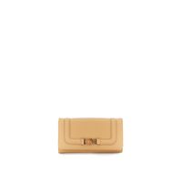 cartera grande con solapa marco aplicado en relieve y logo camel taglia unica