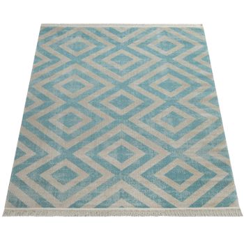 Alfombras de interior y exterior Saga azul 60x100 cm