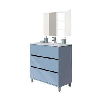 Mueble De Baño Con Lavabo Cerámico Integrado Funcional