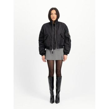 Alpha Industries Chaquetas 258010 MA-1 CROPPED LOOSE-03 BLACK para mujer