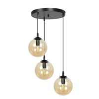 lampara colgante con base redonda y cables ajustables ambar o40