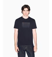 ax armani exchange para hombre xm002519af10334ub101 camiseta slim fit marino s casual algodon manga corta