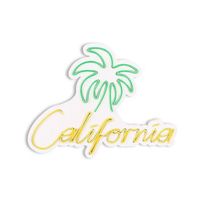 iluminacion led decorativa de plastico california verde amarillo 50x39x2 cm