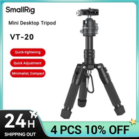 mini tripode de aluminio smallrig vt-20 carga 6 kg con placa de liberacion rapida altura maxima 52 cm para dslr camaras sin espejo telefonos inteligentes