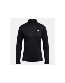 Camiseta de Fitness Under Armour Tech 1/2 Zip- Solid Mujer Negro