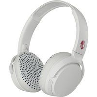 skullcandy riff s5pxw-l635 wireless bluetooth headphones - white grey  crimson white