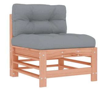 Vidaxl sofá central con cojines madera maciza de abeto de douglas
