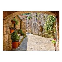papel pintado 3d - callejon provincial en toscana 350x245 cm