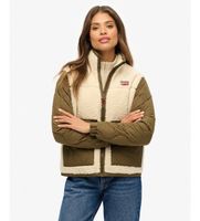 superdry para mujer w5011934a chaqueta fleece hybrid beige m casual poliester reciclado